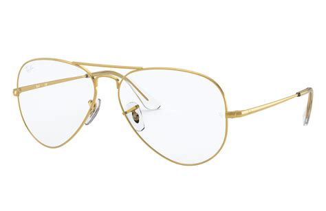 clear gold ray ban glasses.